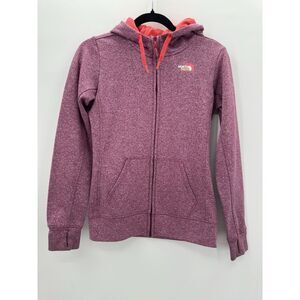 The North‎ Face Long Sleeve Hooded Full Zip Jacket Women's Size XS Burgundy